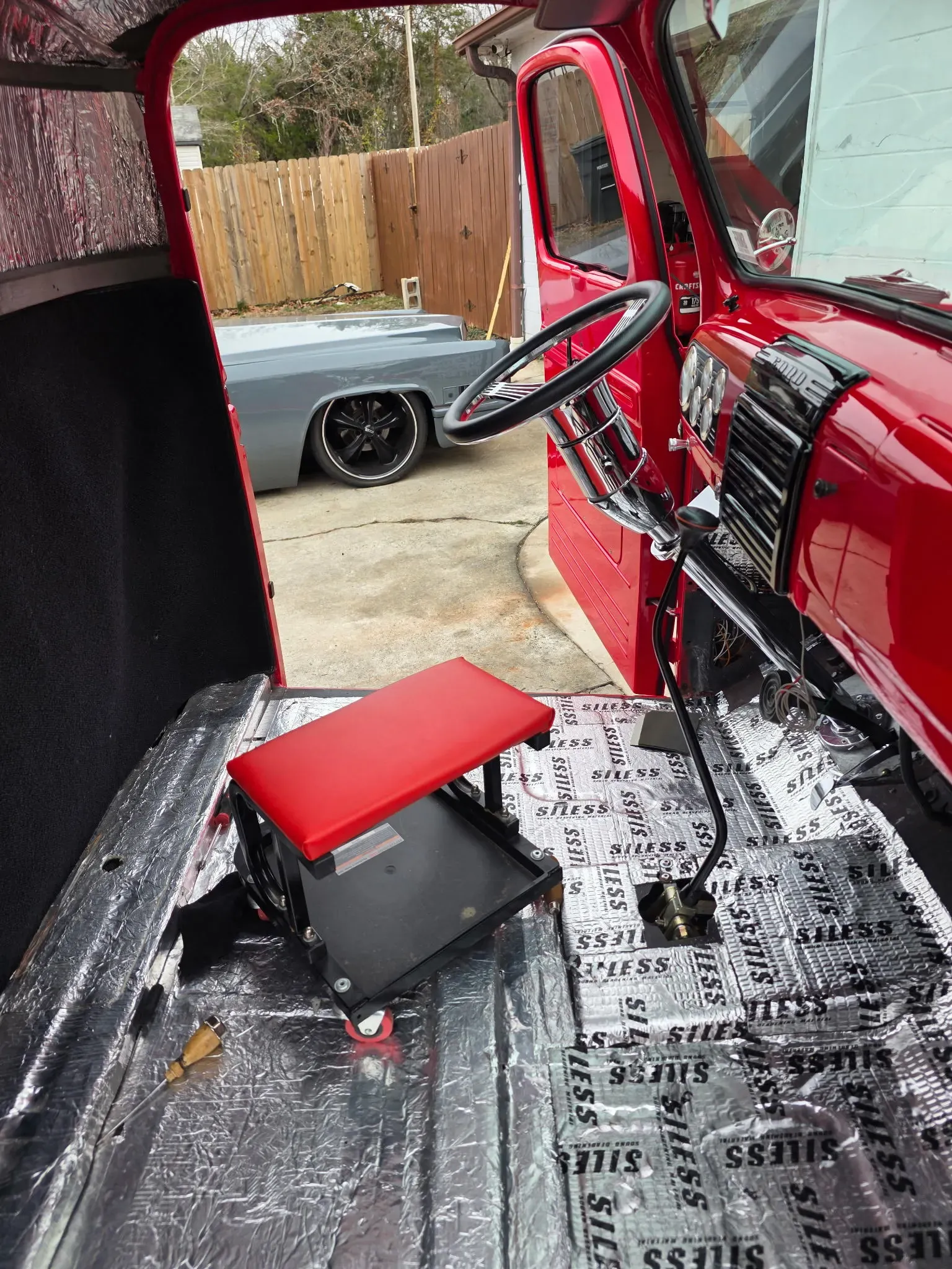 Ford F1 cab — sound deadening down