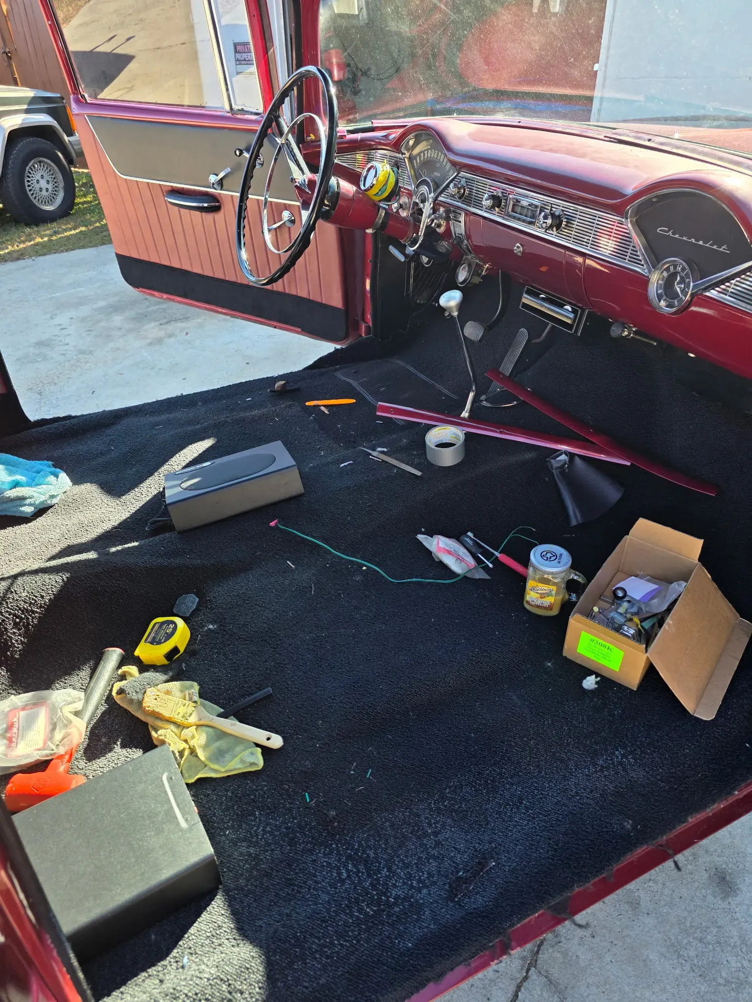 Classic Chevrolet — new carpet going in