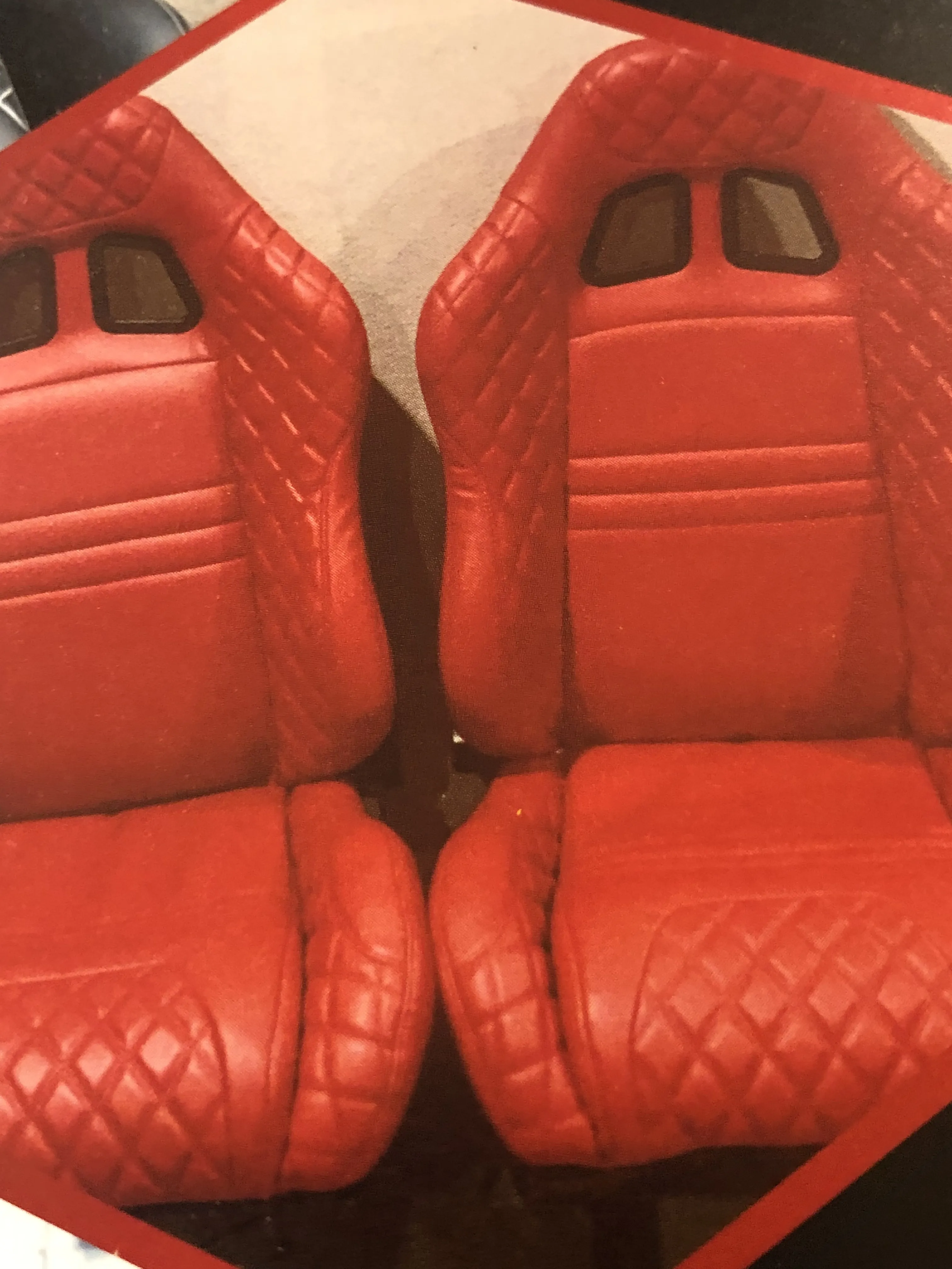 After — diamond quilted seat pair