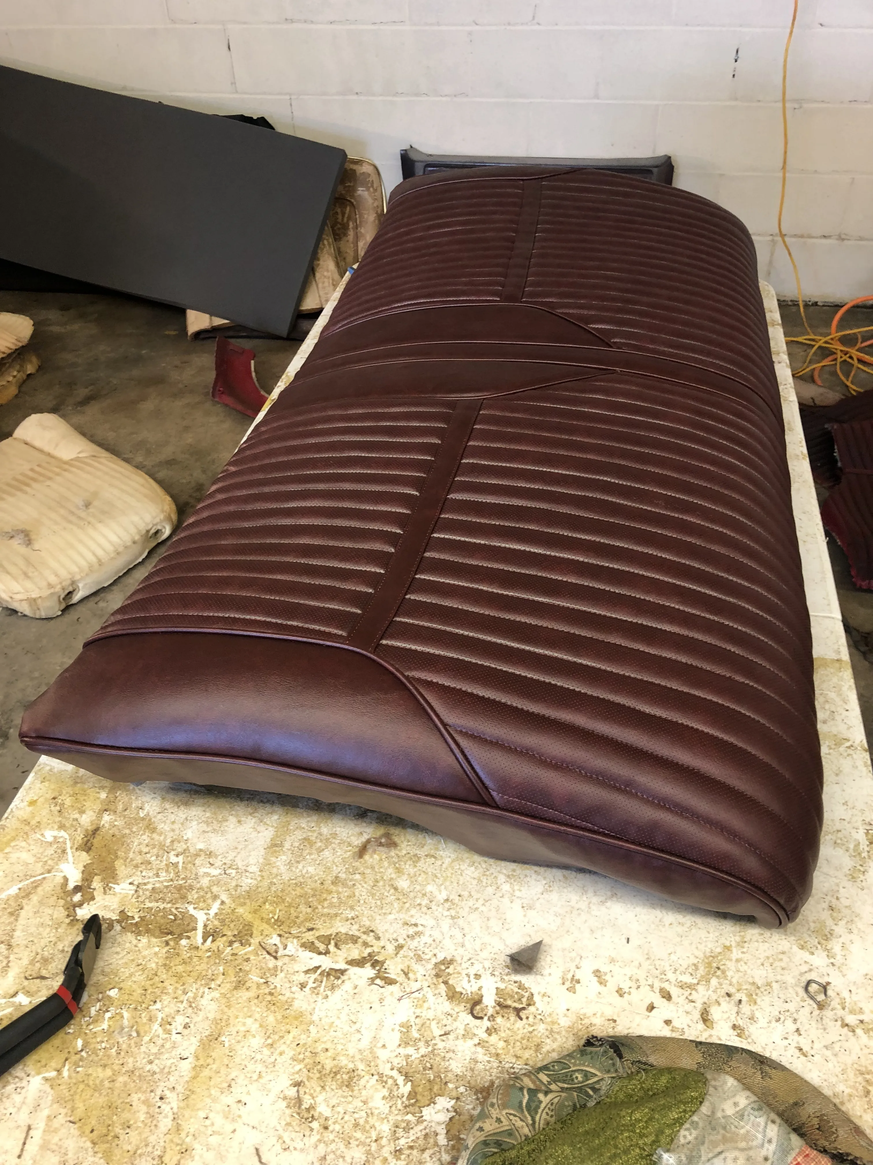 After — pleated cushion finished