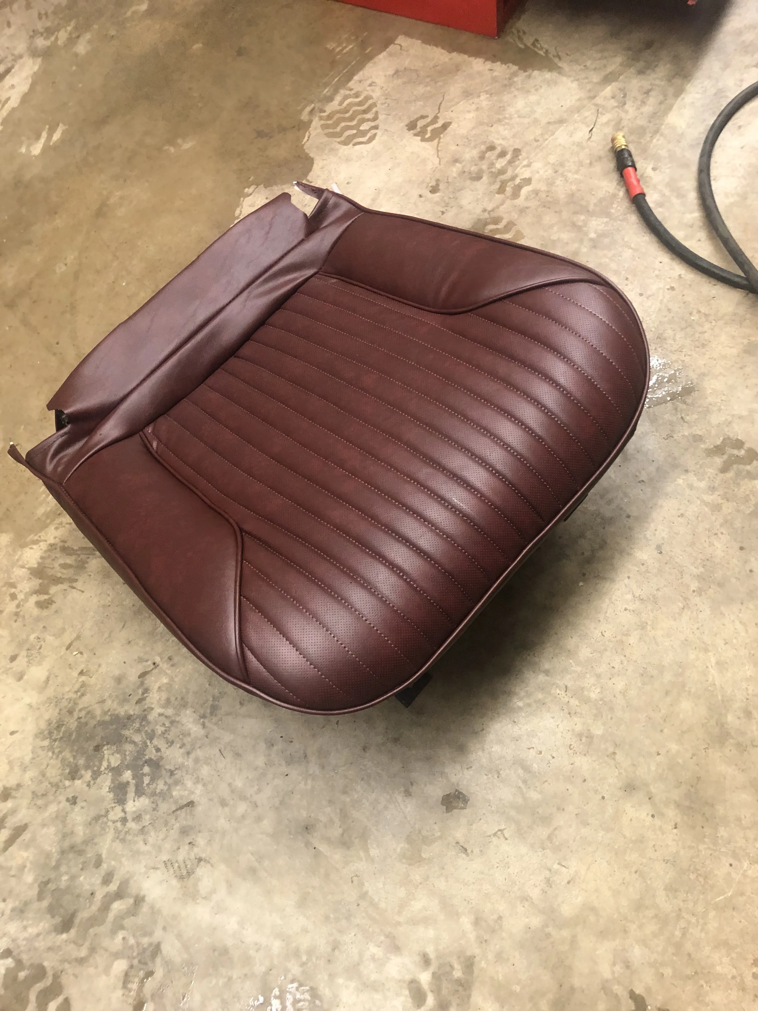 After — cushion finished on floor