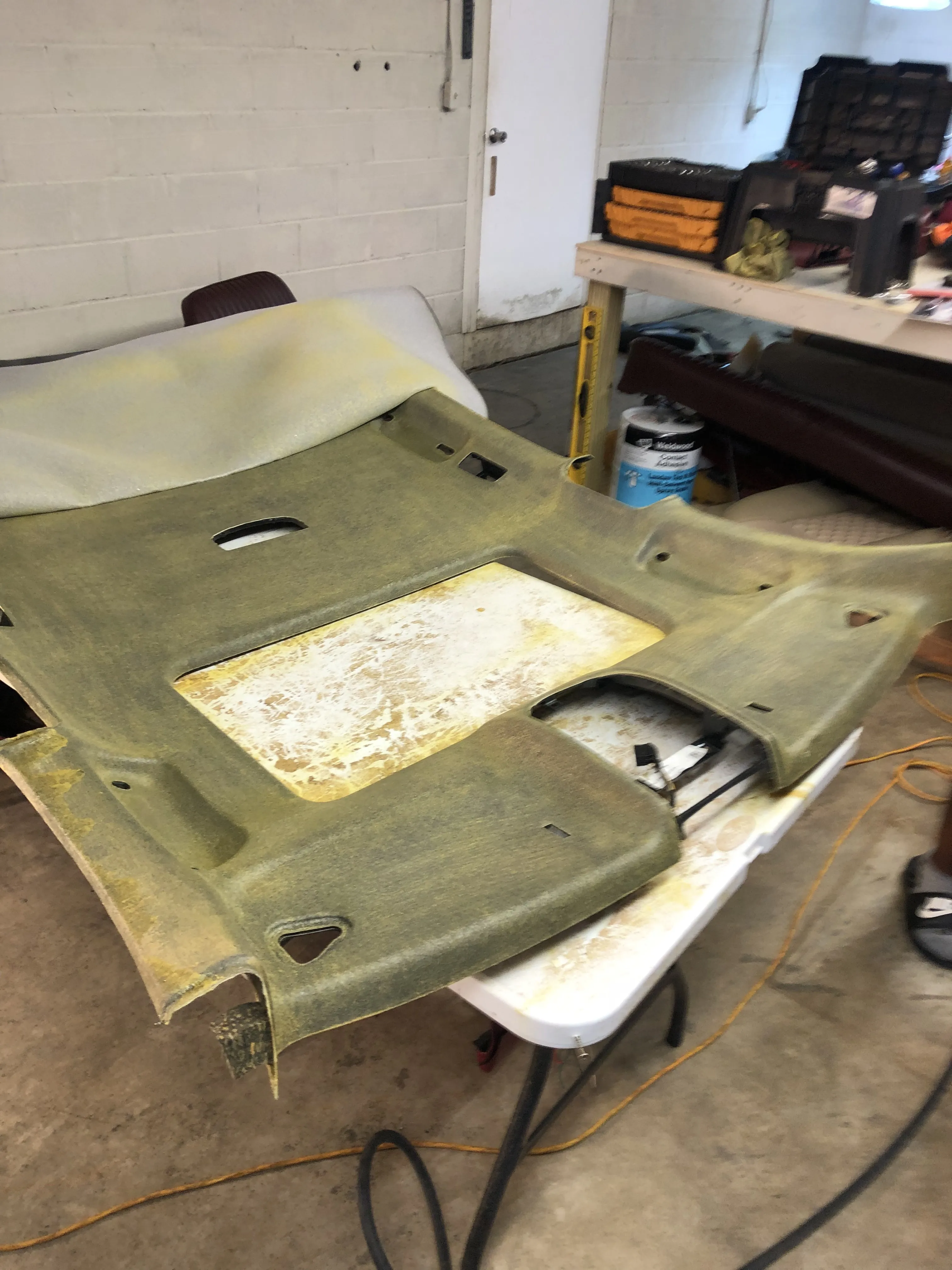 Before — board out foam degraded