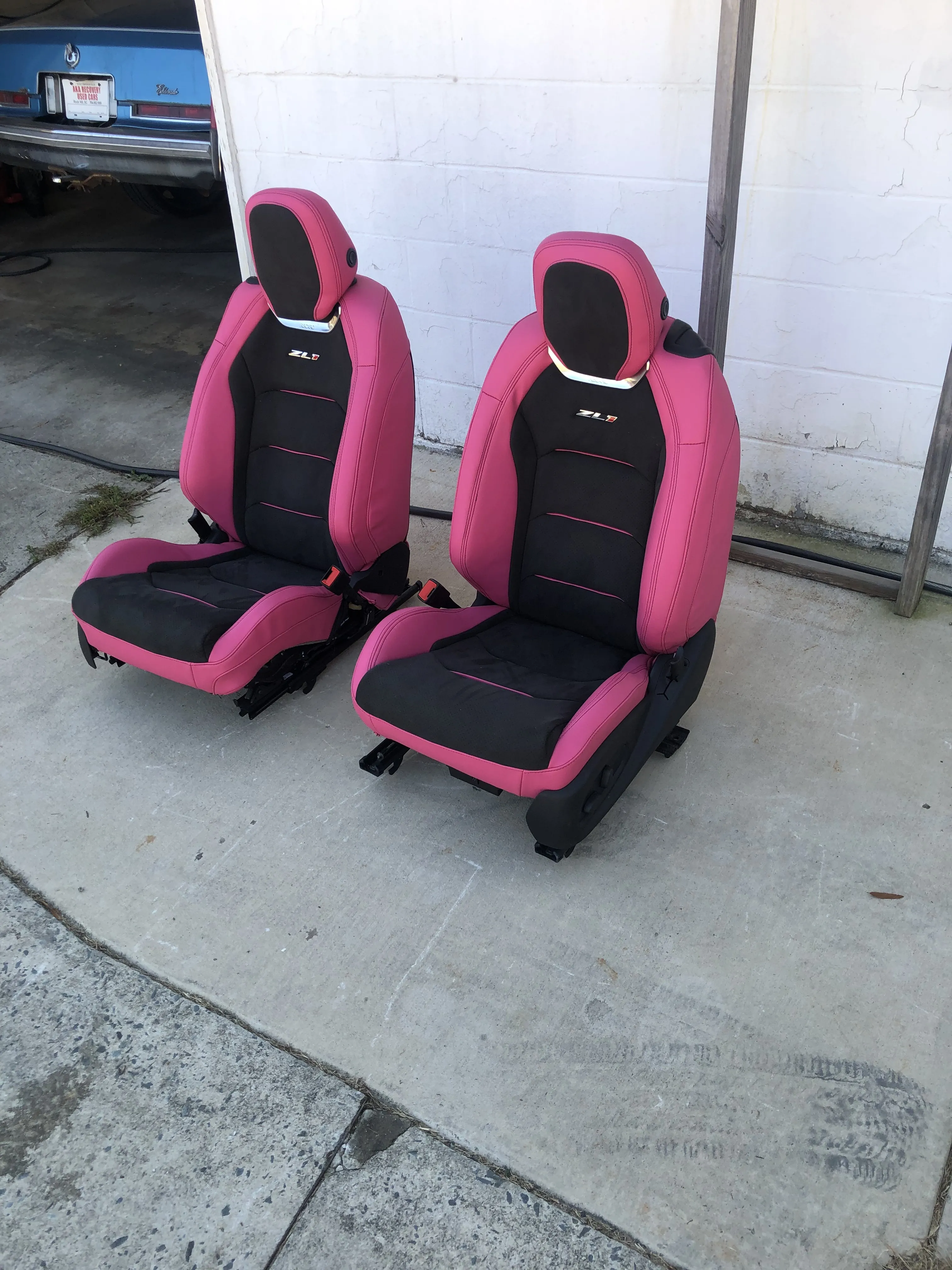 After — pink black sport pair
