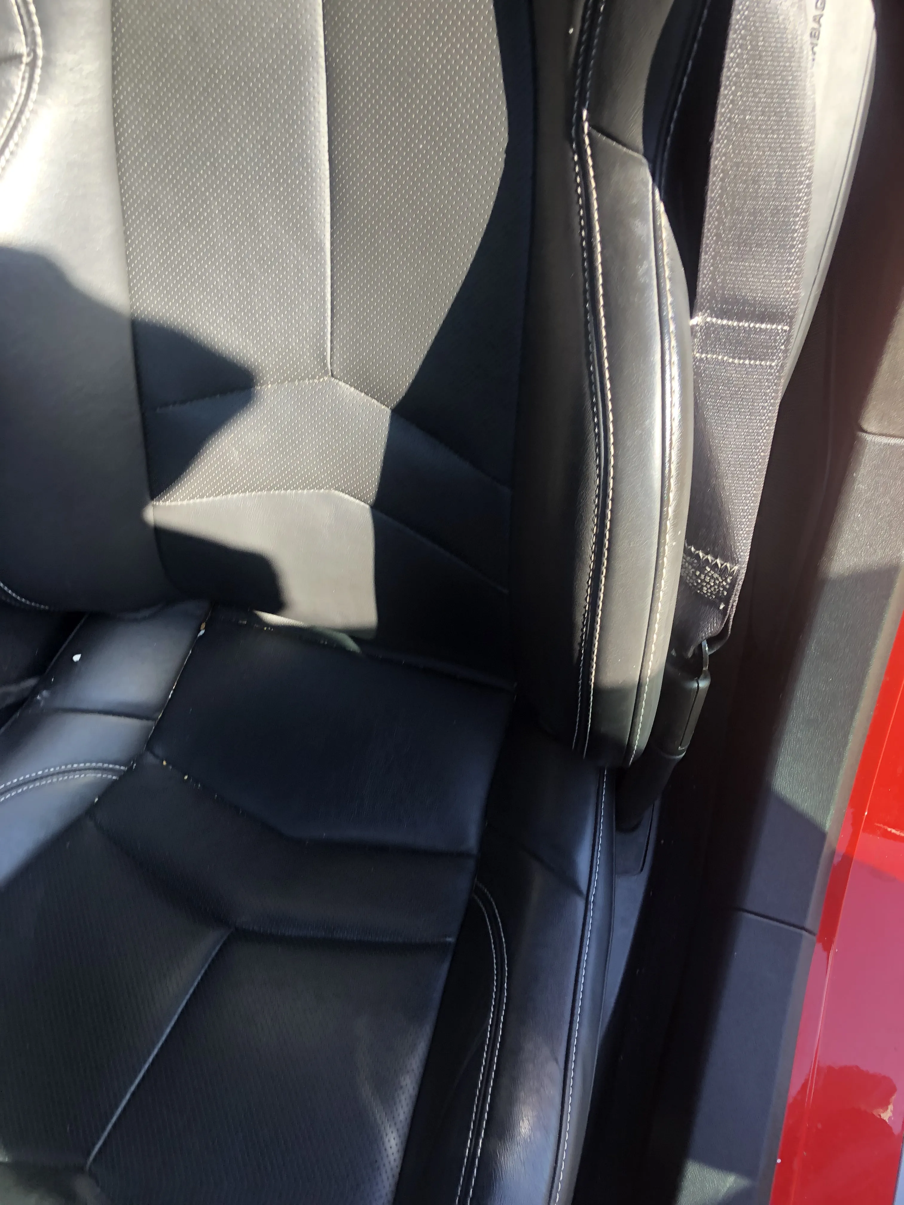 After — black grey sport seat close