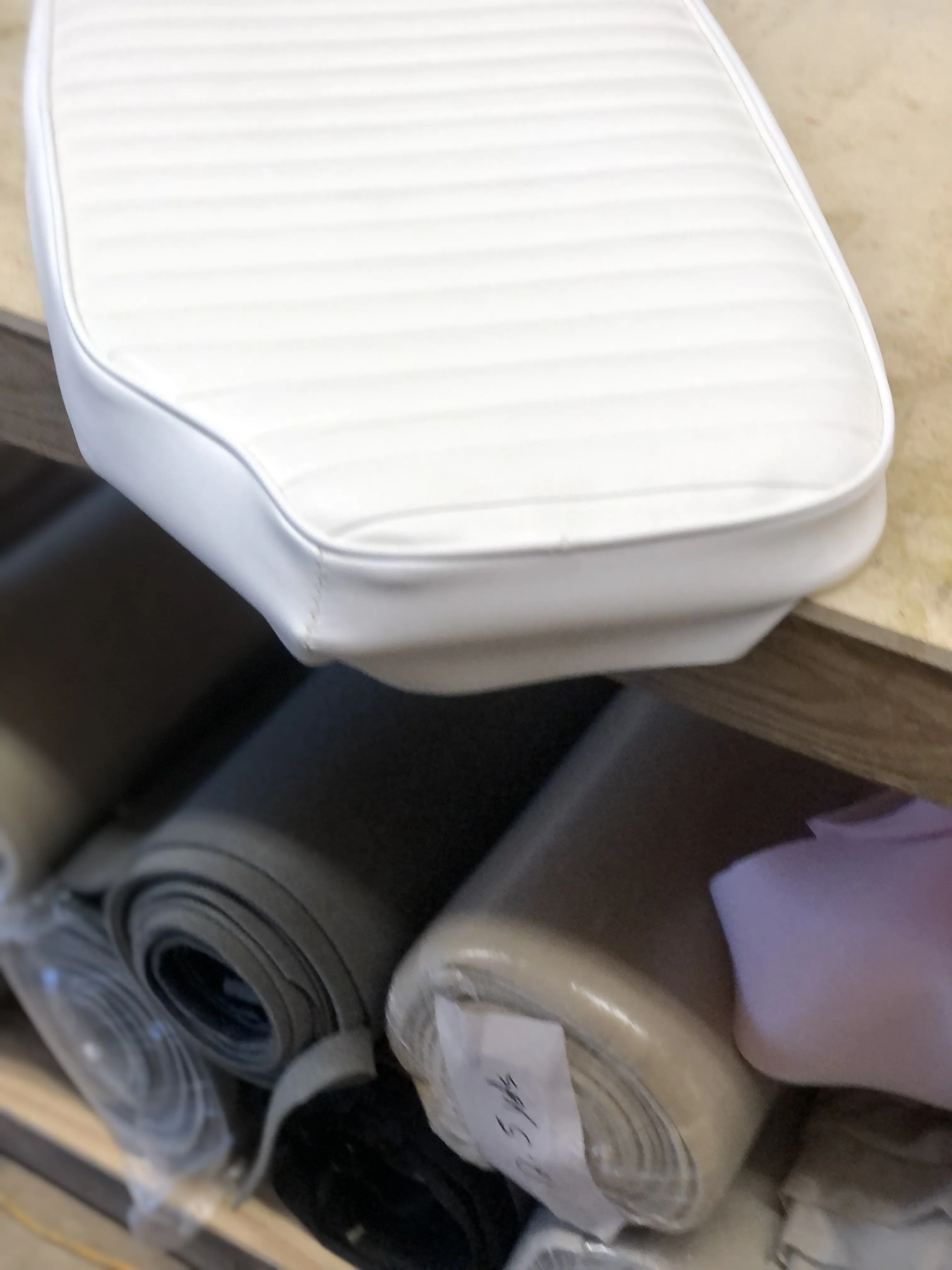 Roll stock with white cushion