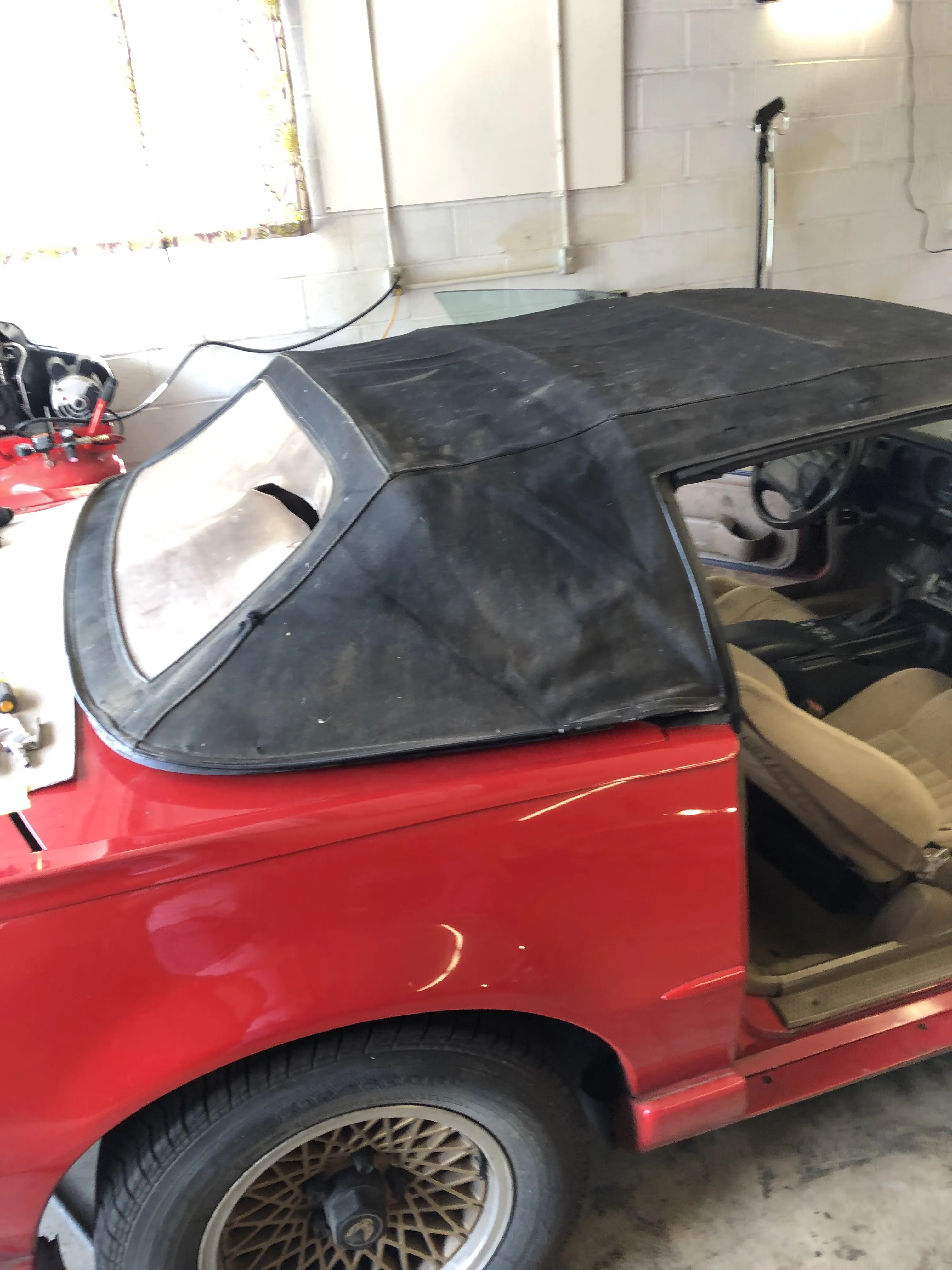 Convertible top before
