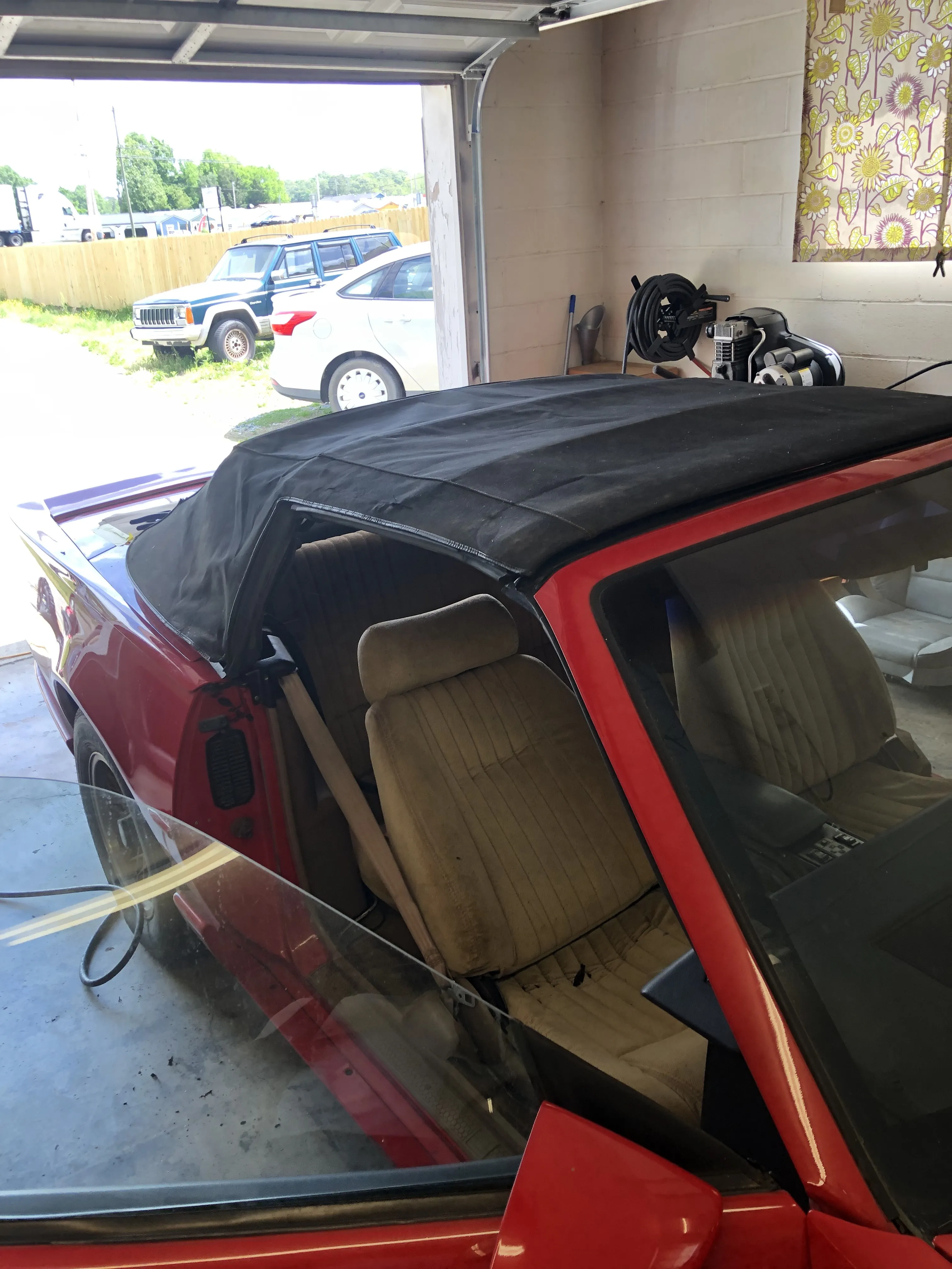 Before — old top from the rear