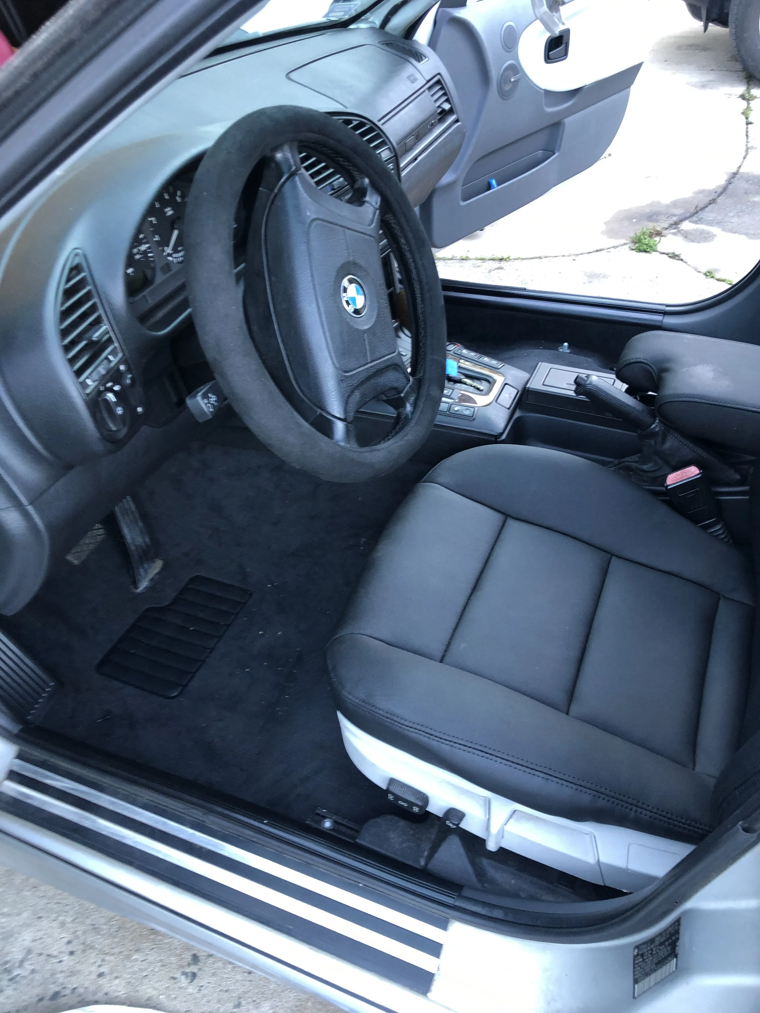 Driver side carpet work