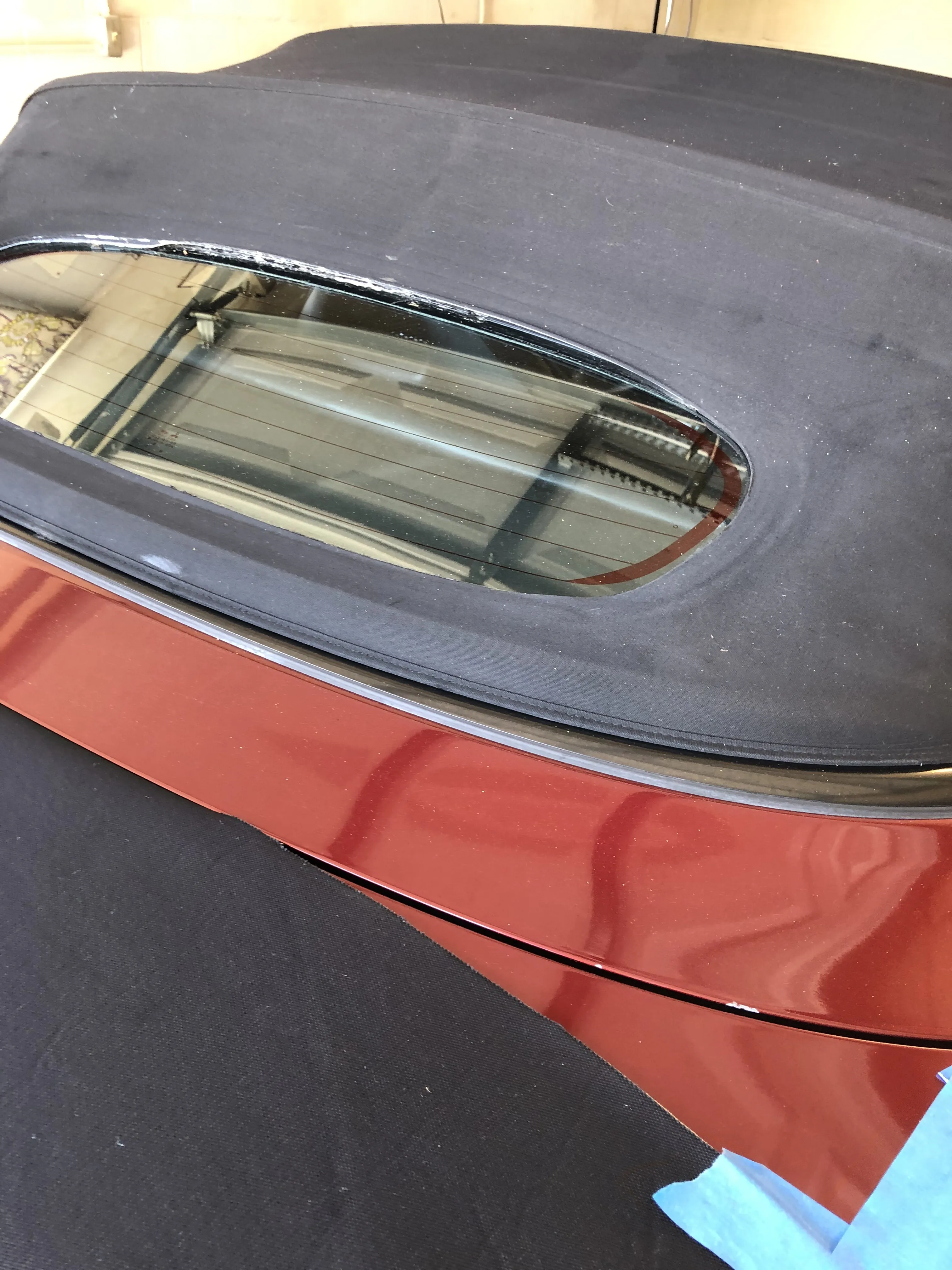 Before — worn top and glass window