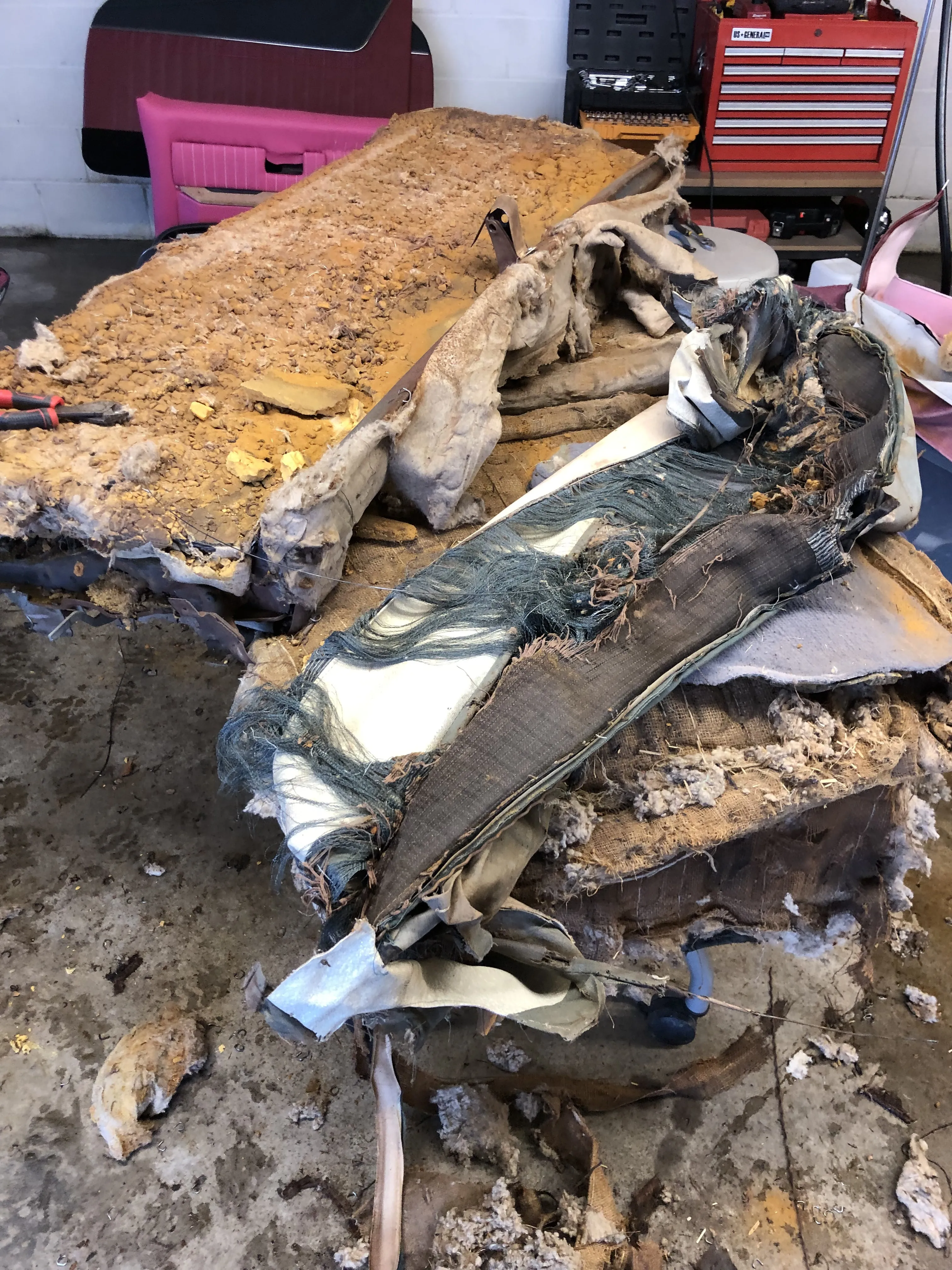 Stripped out material pile