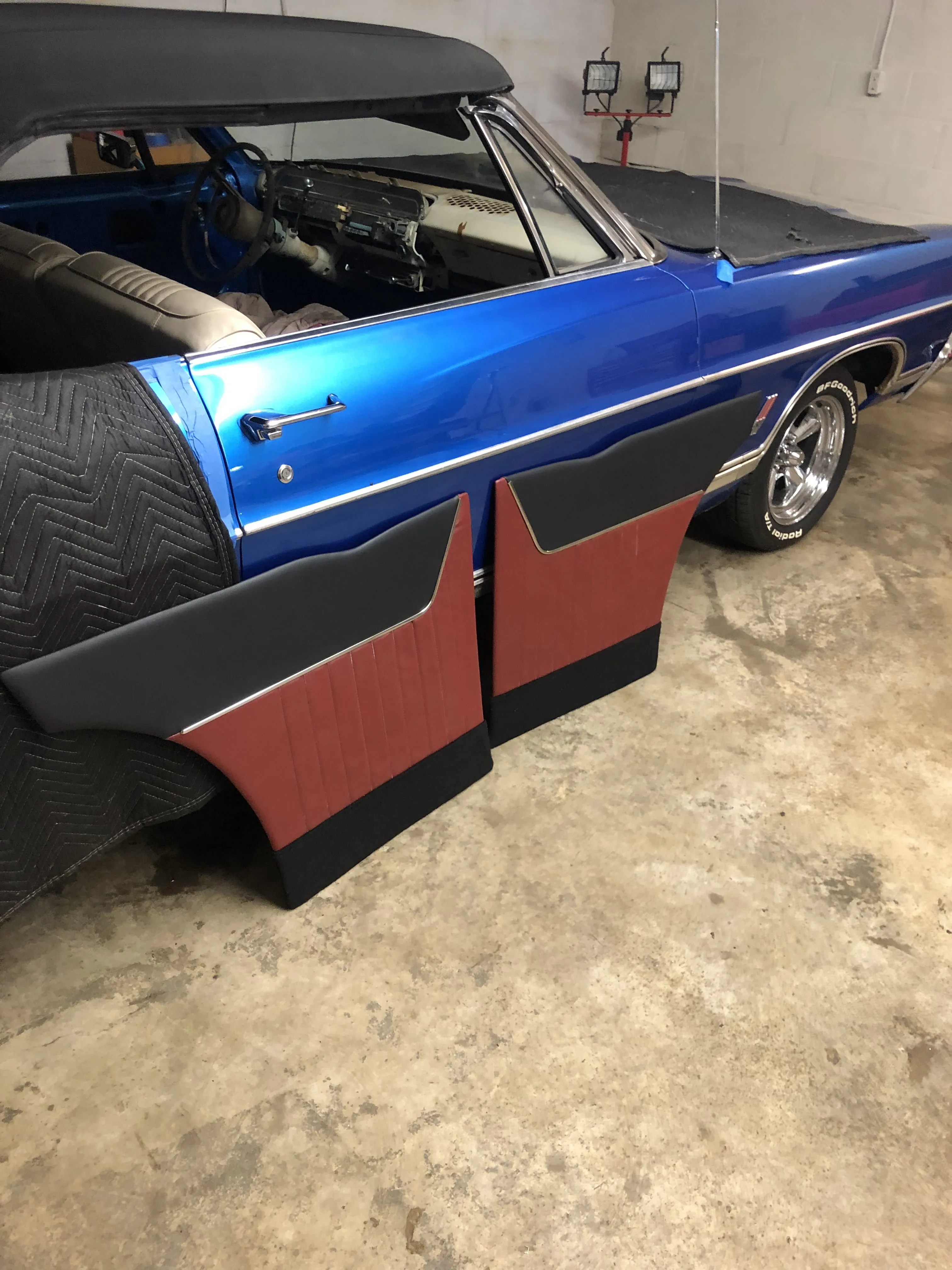 Red black door panels