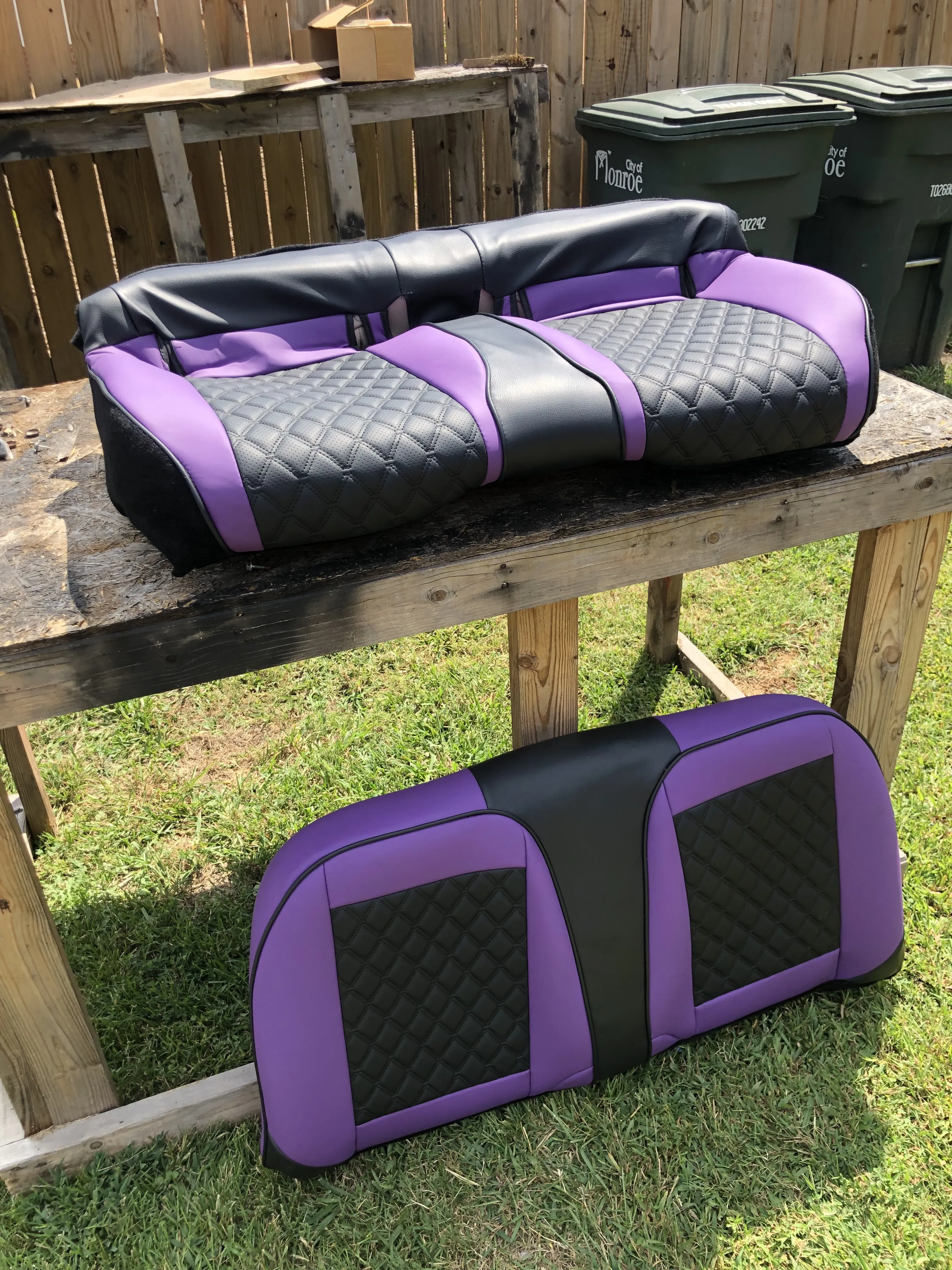 After — purple bench second angle