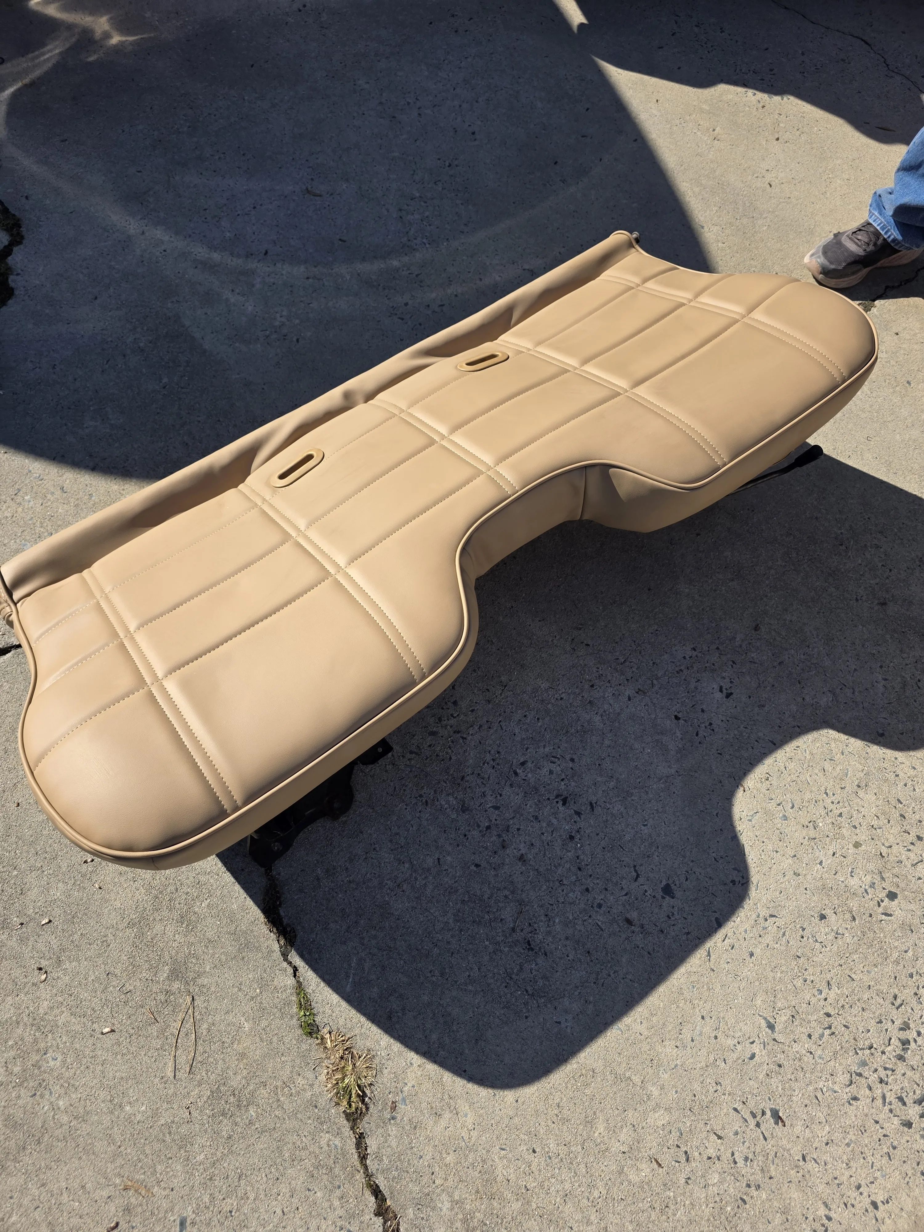 After — tan rear seat back