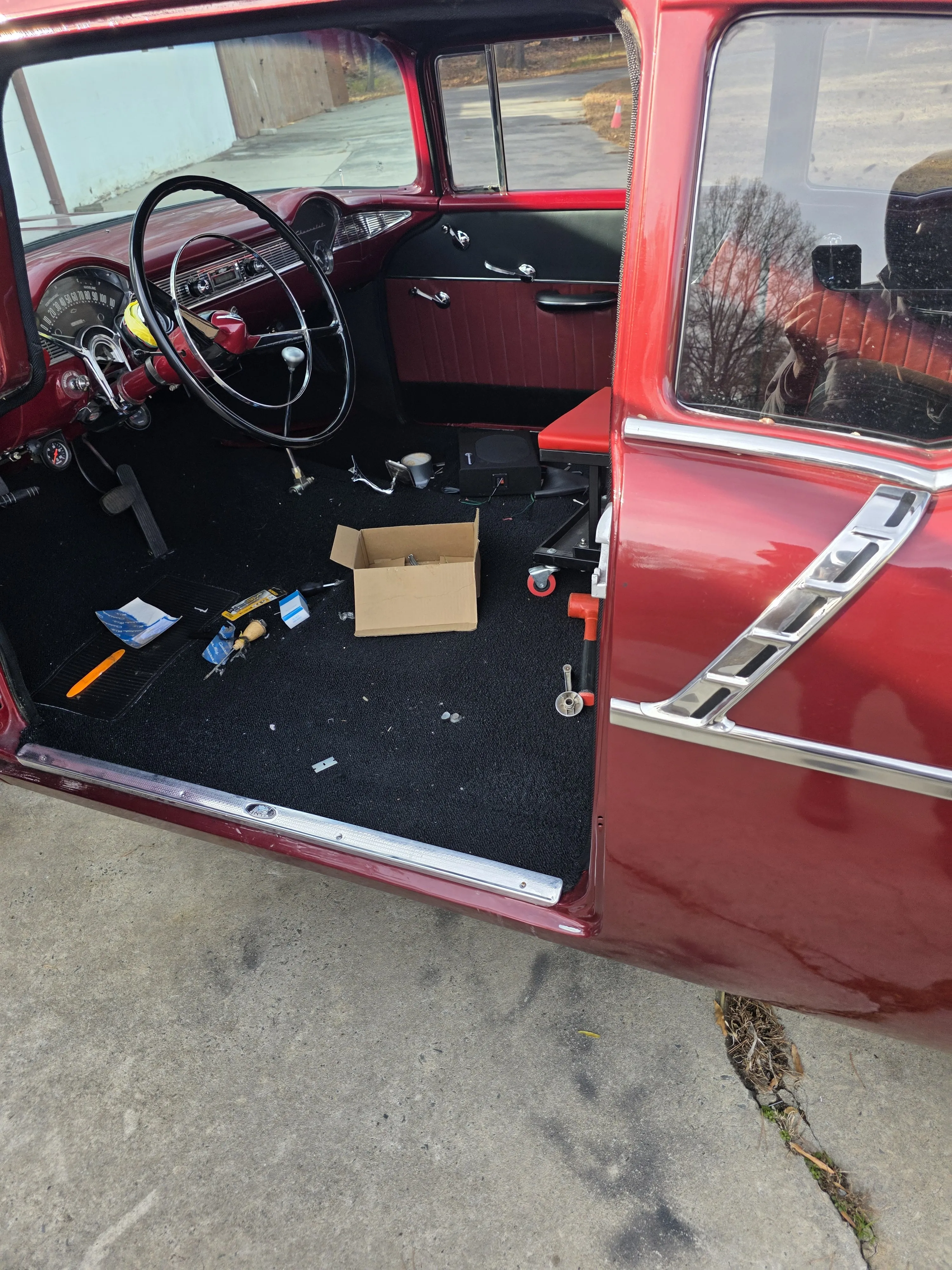 Interior gutted carpet work