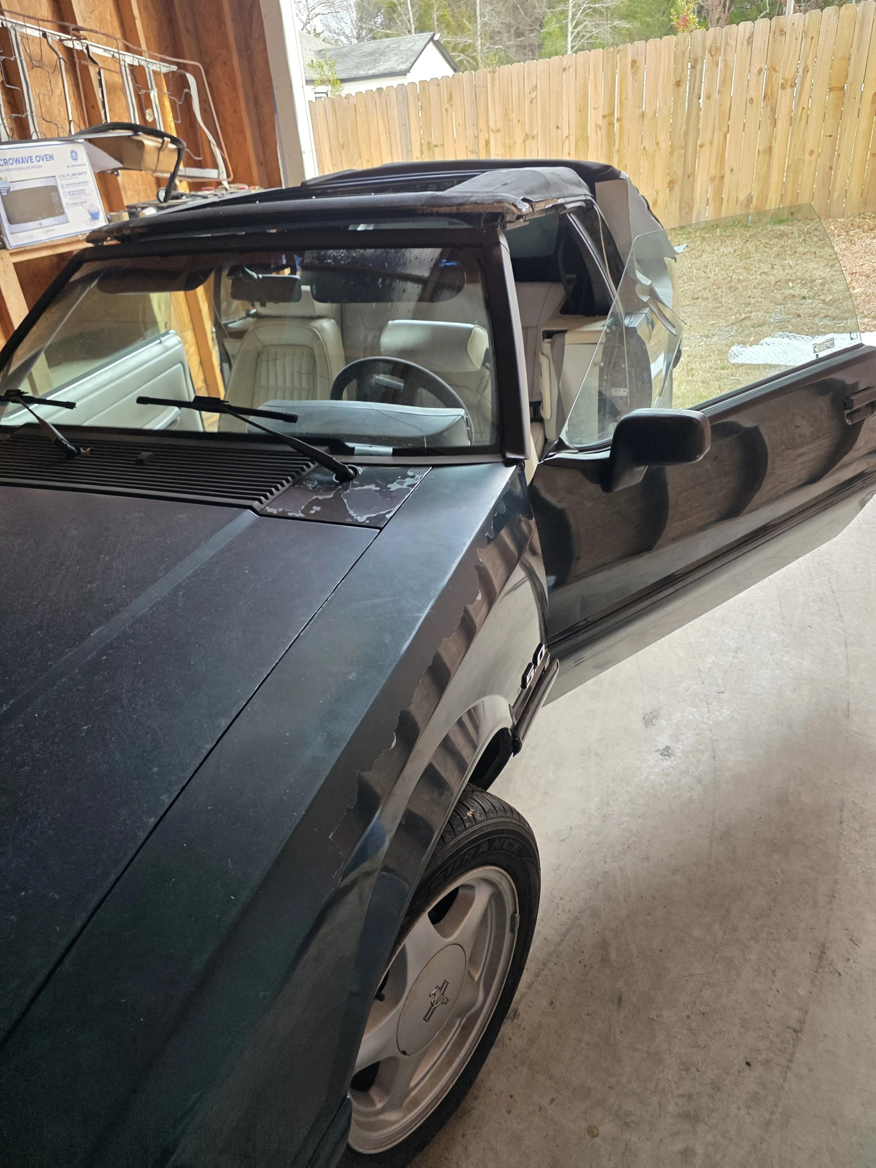 Top frame and glass