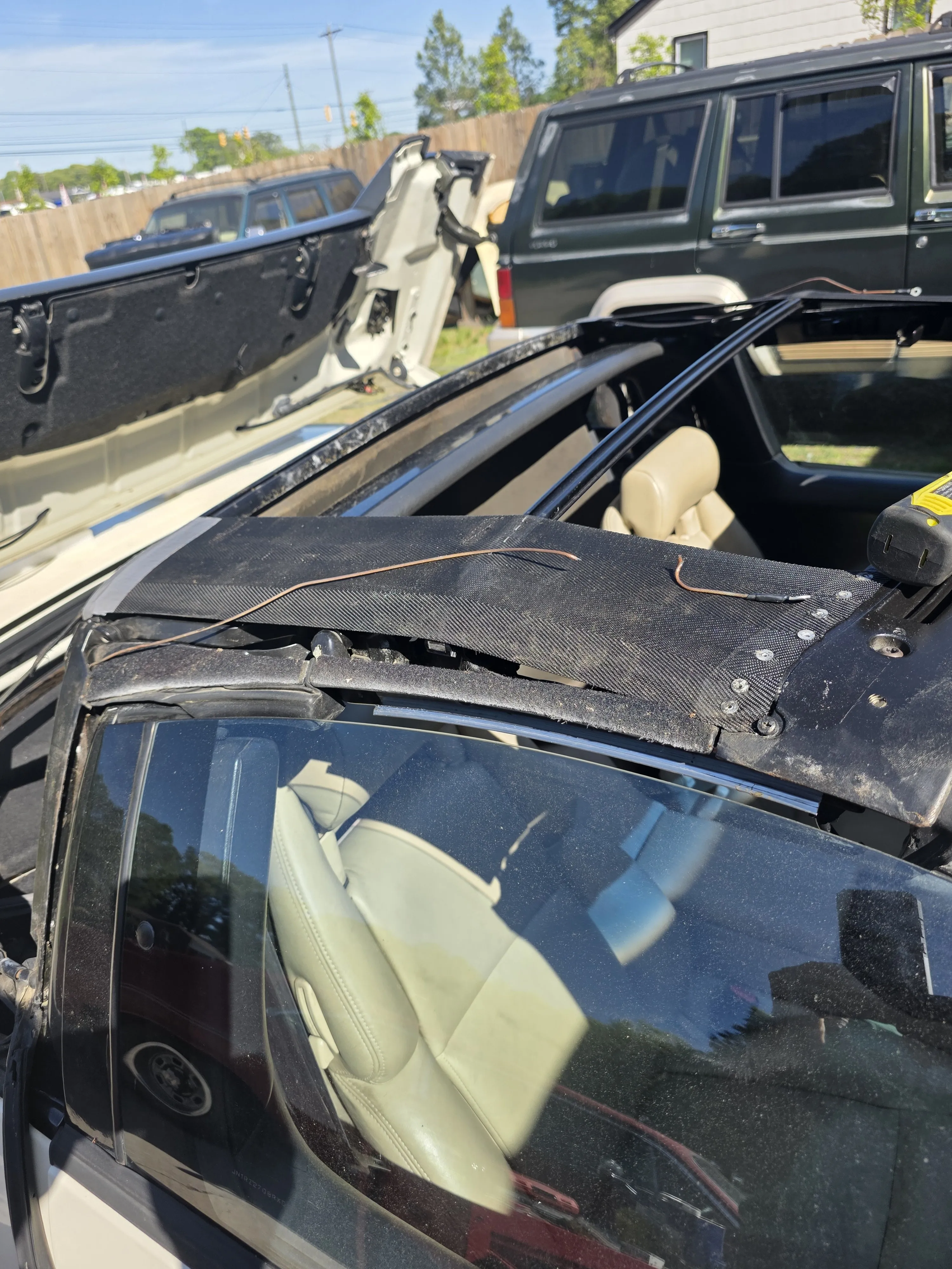 Before — top frame teardown