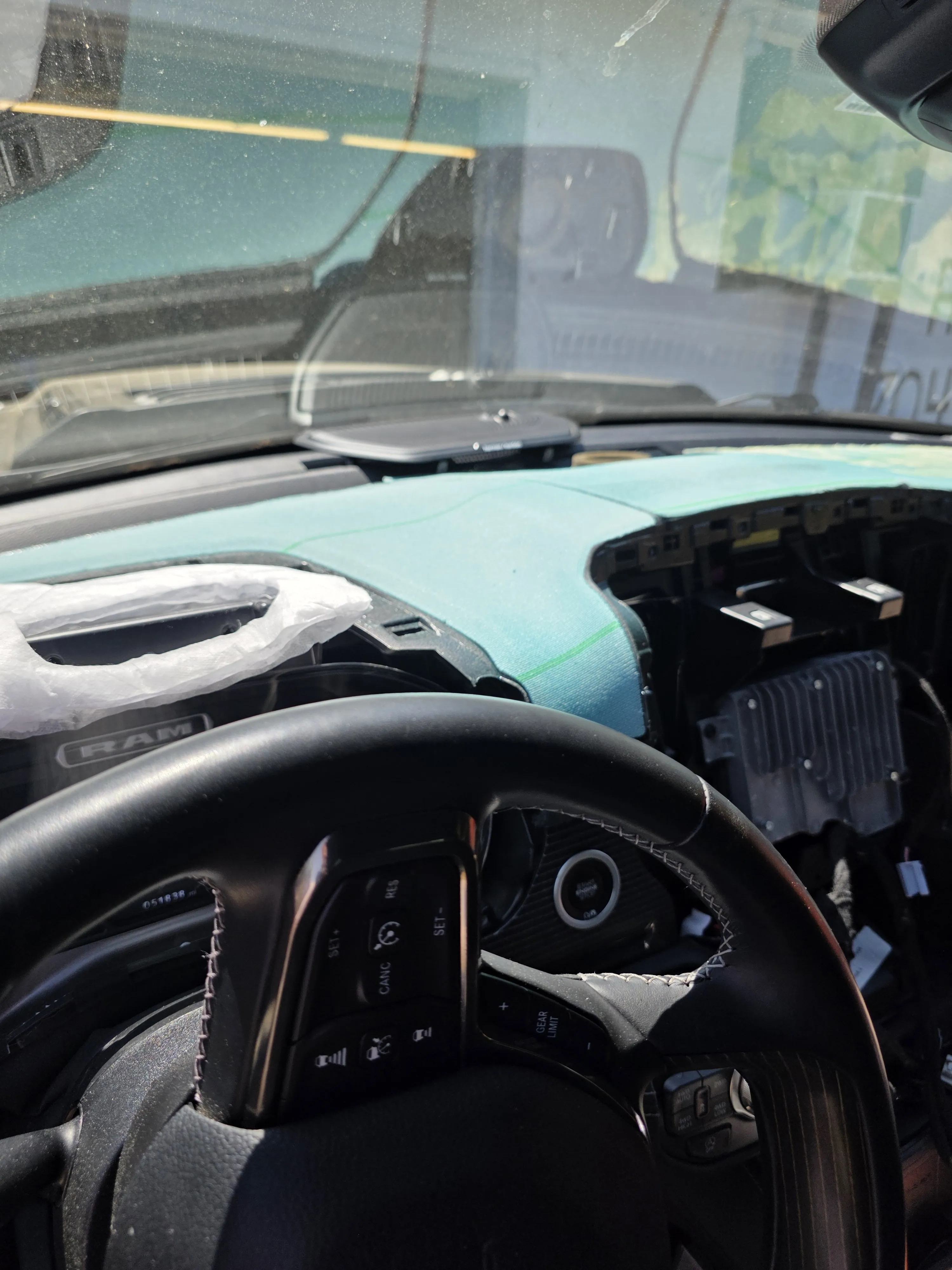 Dash and interior stripped