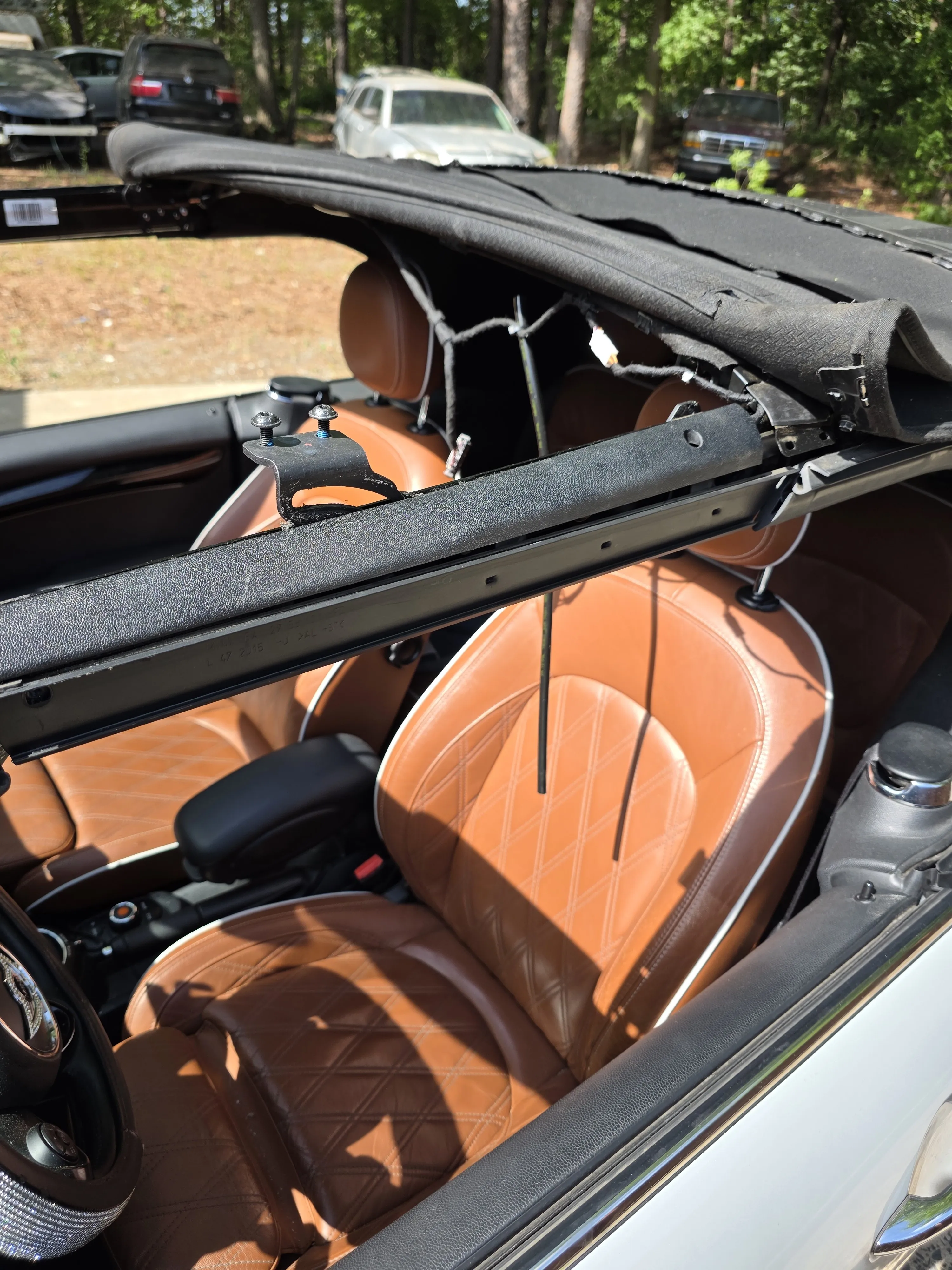 After — cognac leather interior