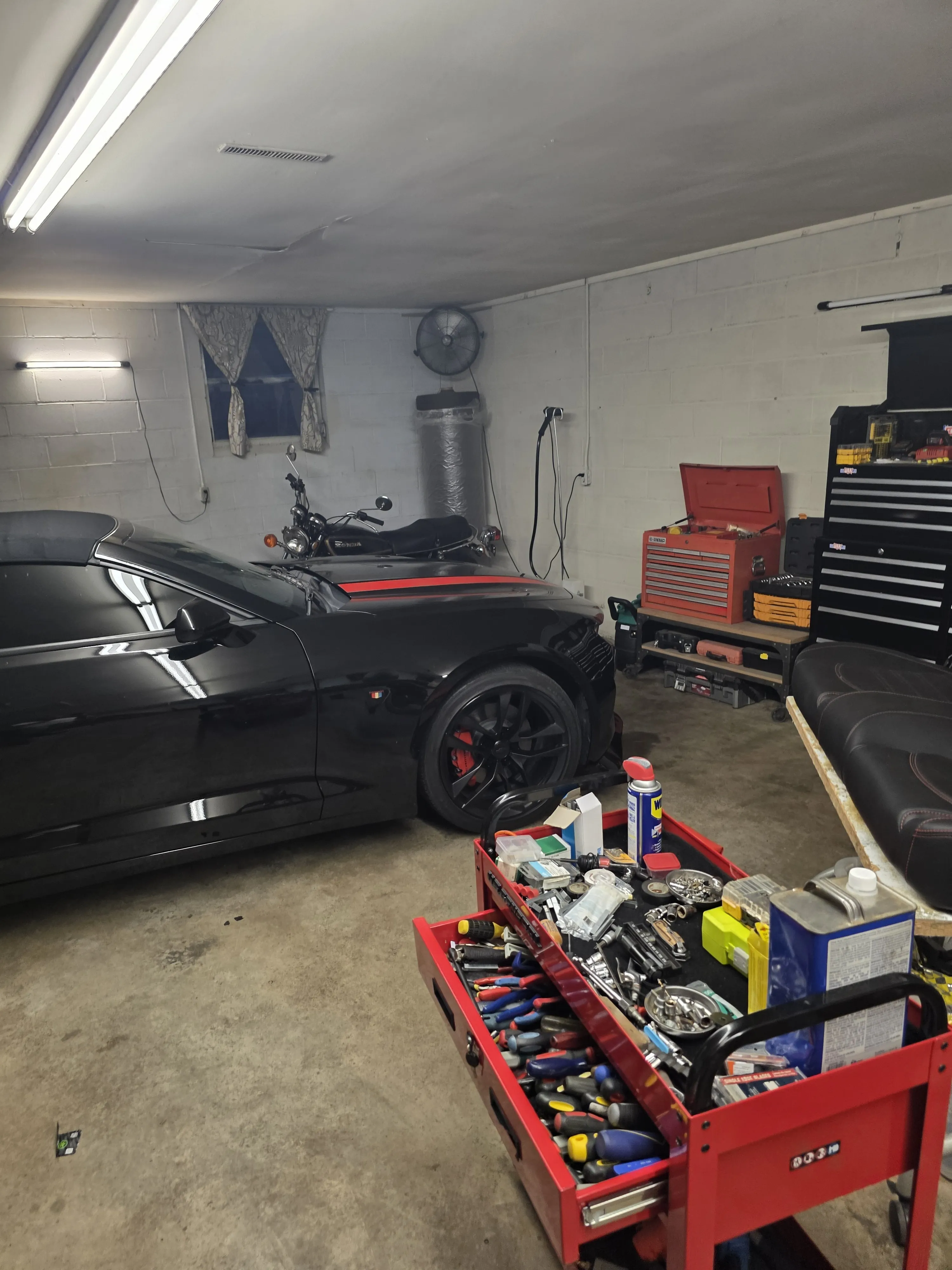 Camaro masked for top