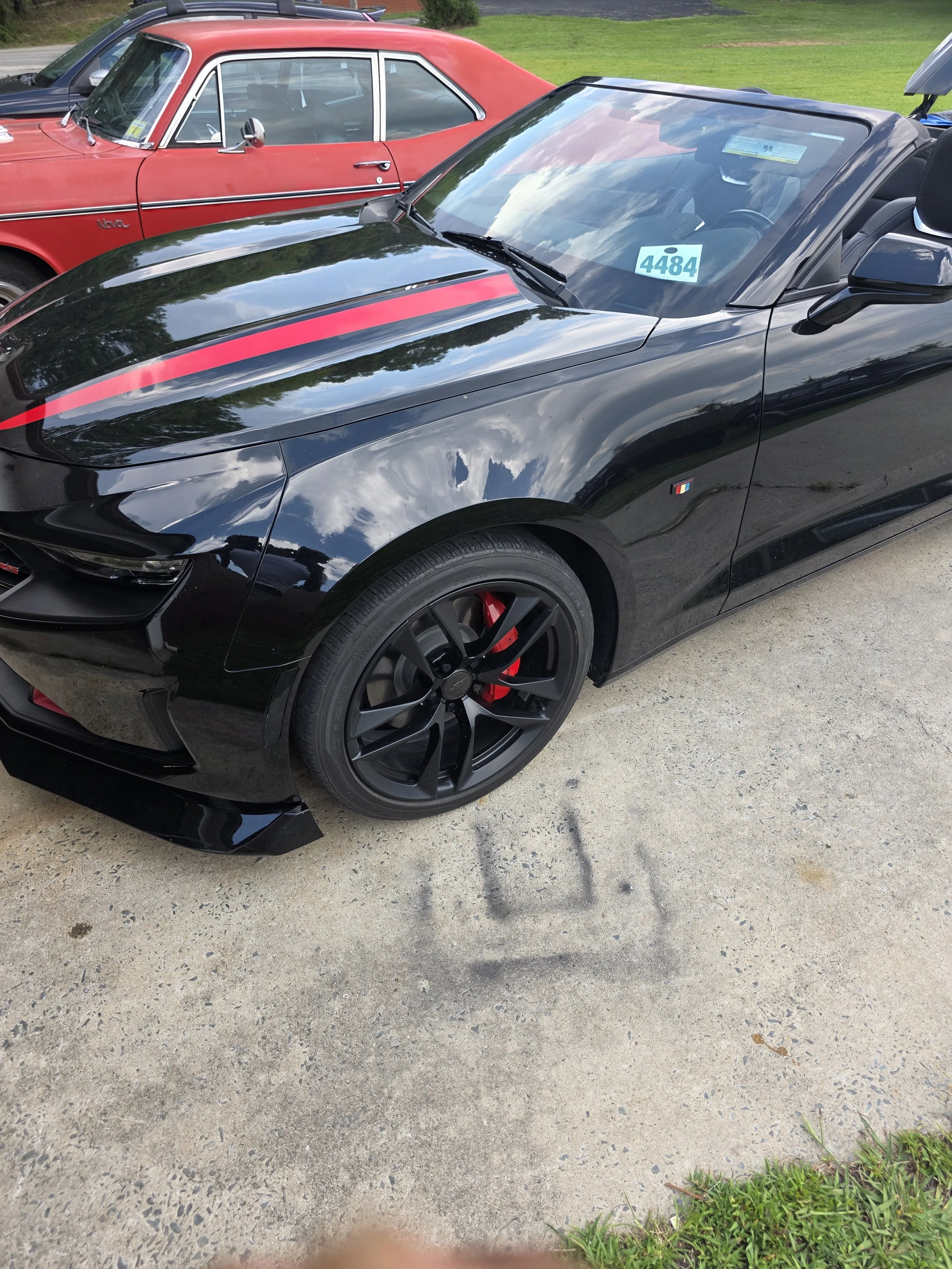 Camaro red stripe outside