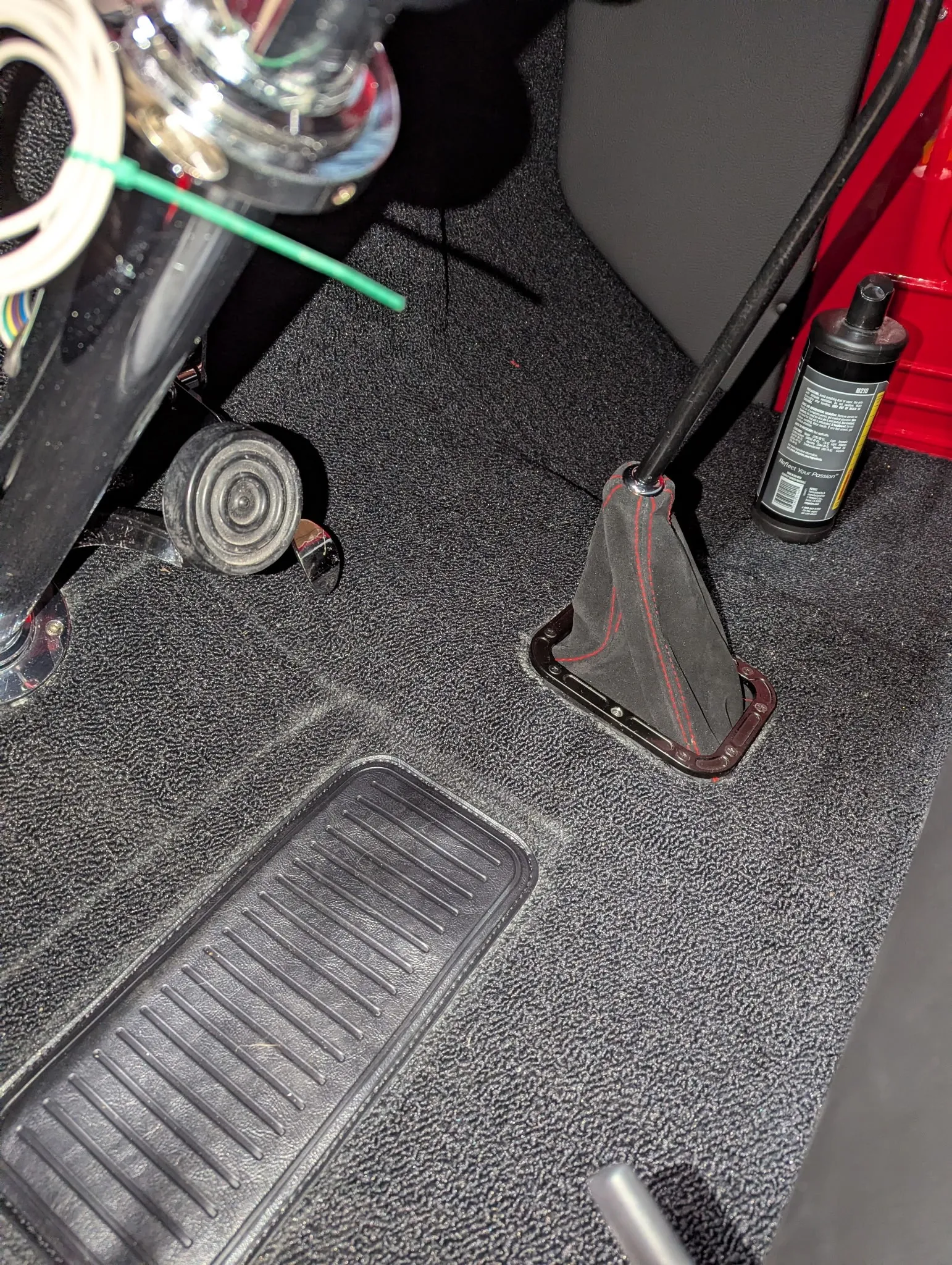 After — new carpet and pedals